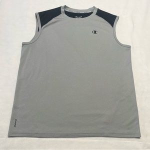 Gray with black lightweight Dri Fit Sleeveless shirt